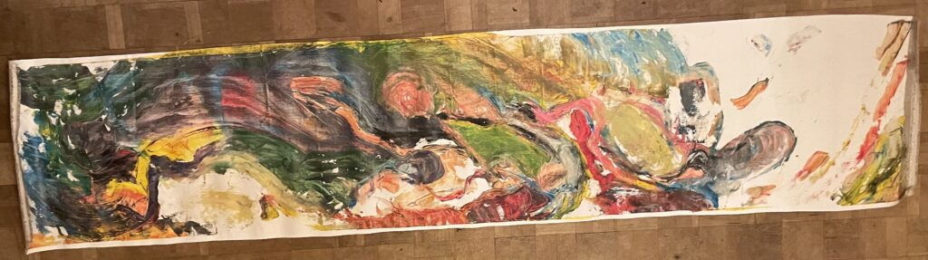 abstraktes Bild in öl auf Leinwand gemalt zeigt dass wir alle eins sind