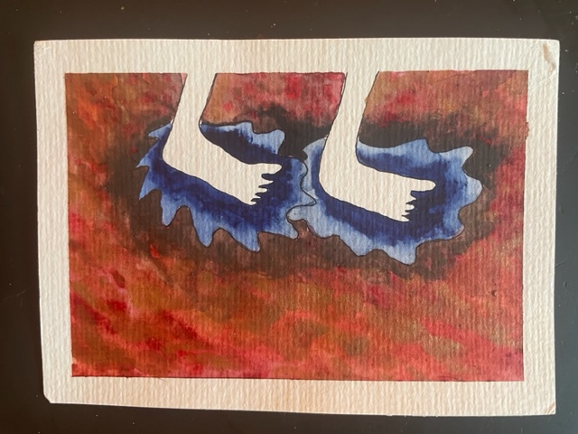 Water shoes walking on lava